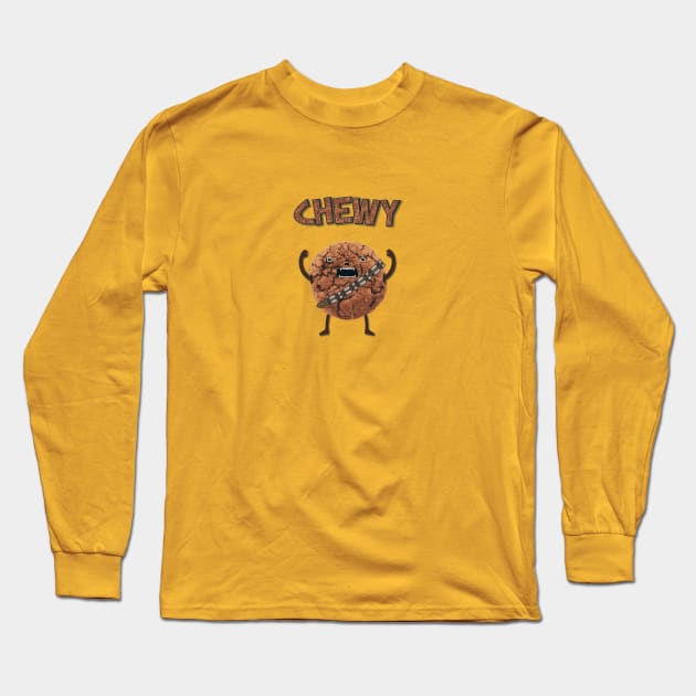 Chewy Chocolate Cookie Wookiee Long Sleeve T-Shirt by badbugs